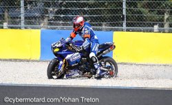 Matthieu Lagrive chute deux fois au guidon de la GMT94