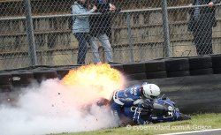 Chute spectaculaire de Brain Leu, en première manche