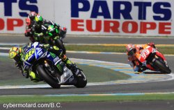 Rossi en tête du motoGP du Mans durant 8 tours !