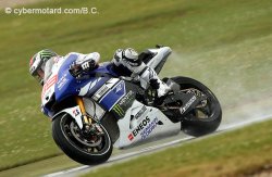 Jorge Lorenzo quelques instants avant sa chute au "Hoge heide" un virage négocié à plus de 200 km/h sous la pluie !