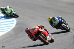 Malgré cette phoot prise lors des essais à Indianapolis, Rossi n'a jamais été en mesure d'inquiéter Marc Marquez : une page qui semble se tourner ?