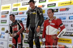 Podium 2e manche moins de 850 cm3