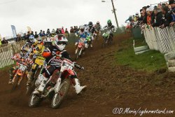 Départ de la seconde manche MX2 à Romagné