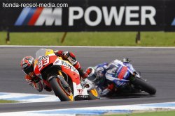 Marc Marquez au dessus du lot à Phillip Island