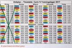 Planning chargé pour le Carlos Training