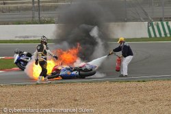 Incendie de la moto de Polesso