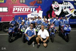 Le team Dap 91 au temps de sa splendeur avec une équipe en endurance, superbike et supersport toujours sur Honda