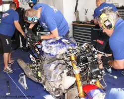 Chute lourde de conséquence de Bergman sur la Yamaha N°96