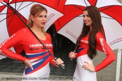 Les umbrellas girls réchauffent l' ambiance !